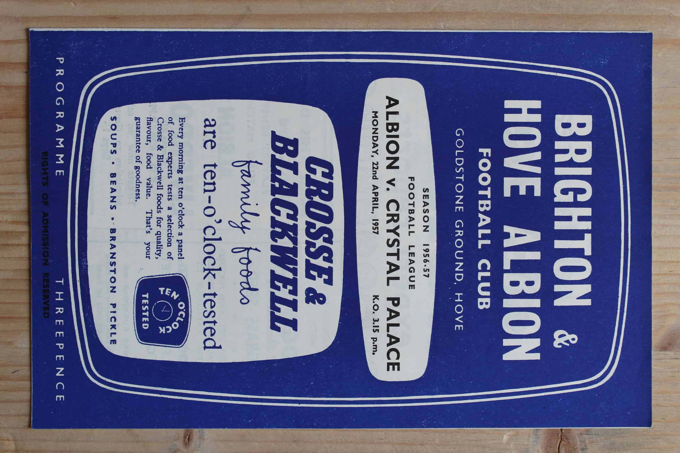 Brighton & Hove Albion FC v Crystal Palace FC